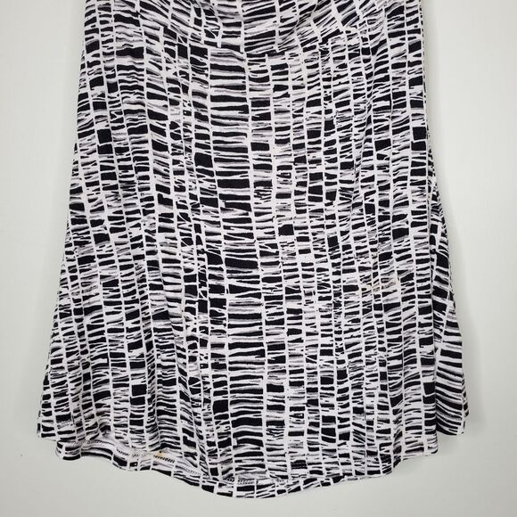 Express Vintage Y2K 2007 Black and White Gold Chain Halter Top Size Small - Picture 6 of 11